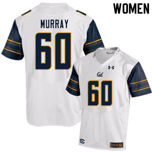 Women #60 Alex Murray Cal Bears UA College Football Jerseys Sale-White